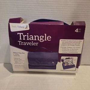 Totally Tiffany Triangle Traveler Organizer Purple Craft Storage Bag 3 Pouches
